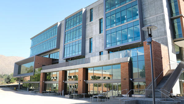 Exterior of a multi-story building with windows