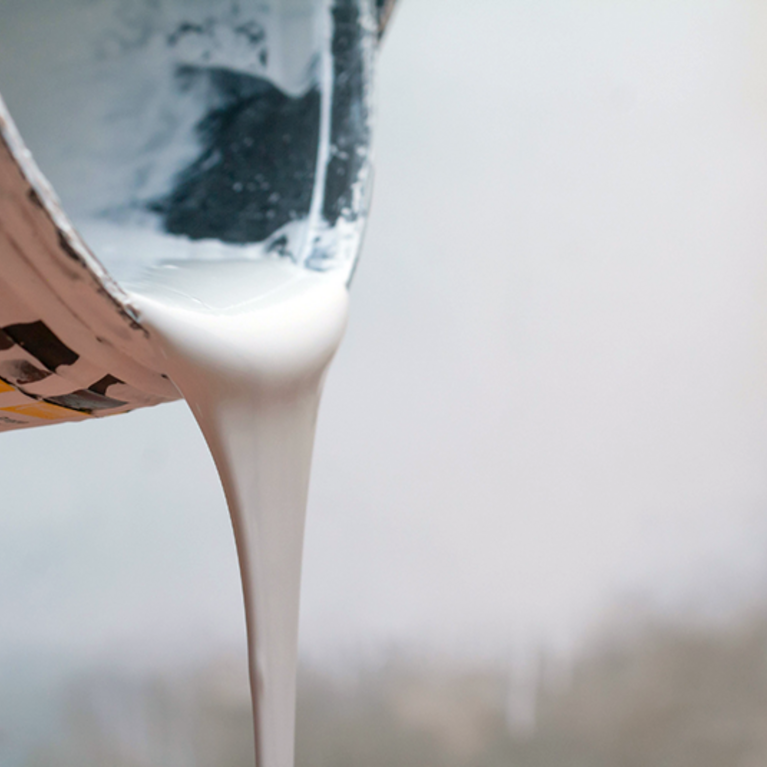 Paint dripping out of can
