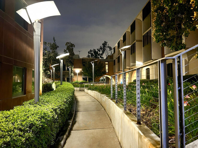 exterior_lighting_5.jpg Exterior lighting of walkway between buildings